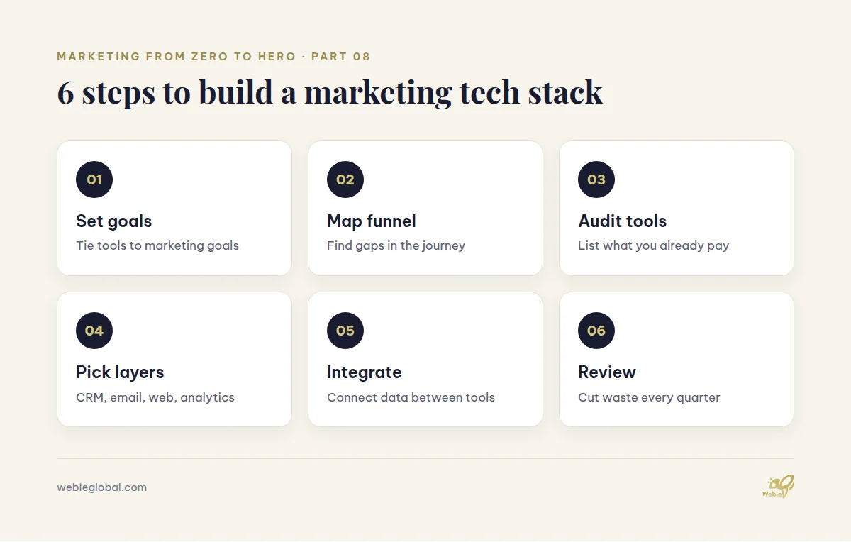 Six steps to build a marketing tech stack for SMEs