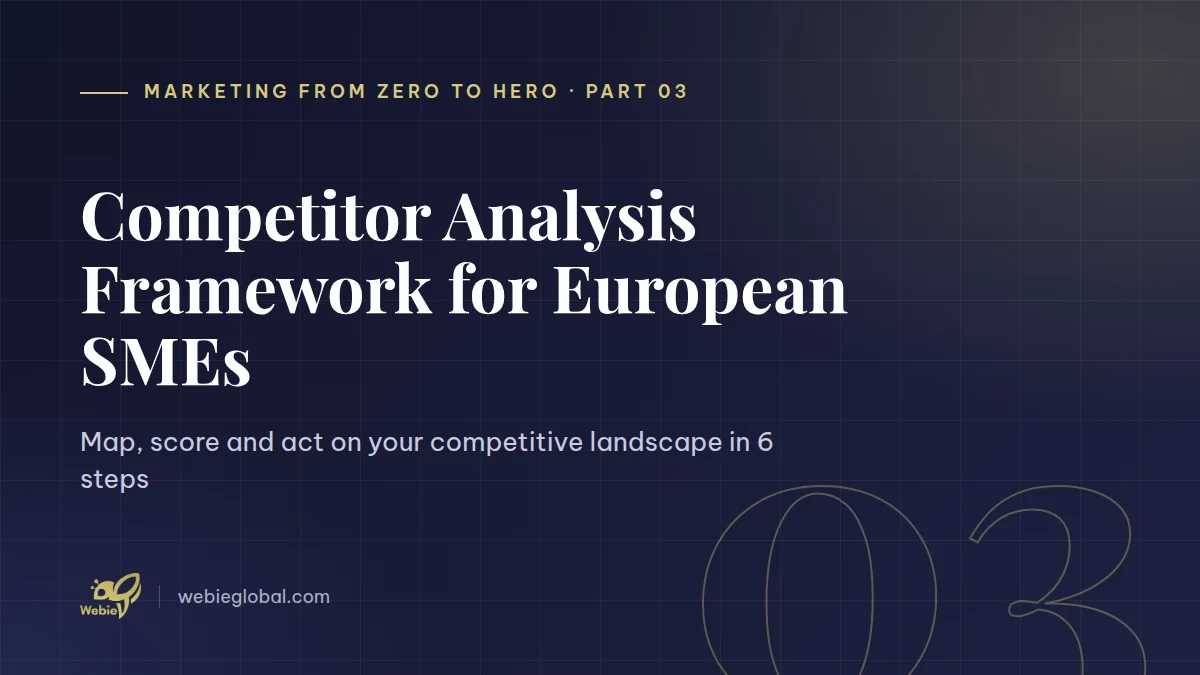 Competitor analysis framework for European SMEs — Marketing from Zero to Hero part 3