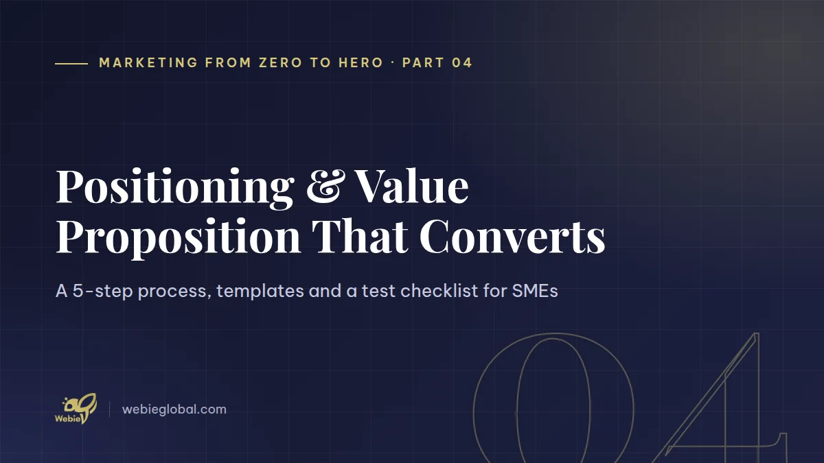 Positioning and value proposition that converts — Marketing from Zero to Hero part 4